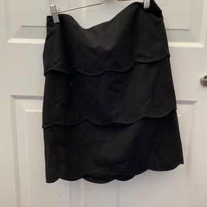 Black scallop skirt